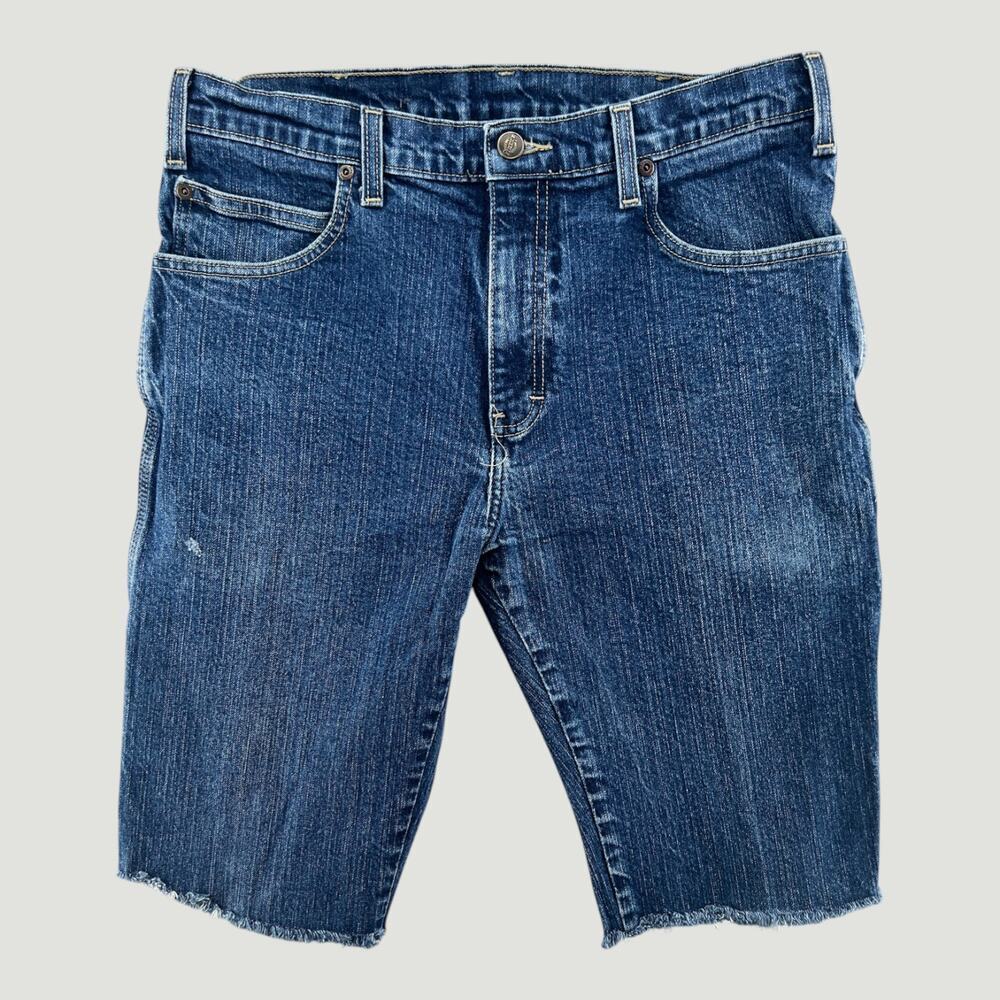 Dickies Carpenter Cutoff Denim Shorts Men’s 32 Dark Wash Workwear Utility